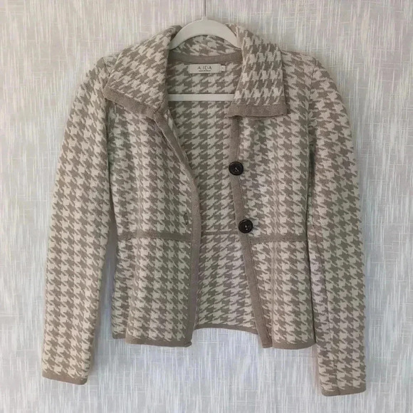 A.Ida Wool Blend Italy Cardigan Jacket Preppy Old Money Prep School Vintage - Picture 6 of 6